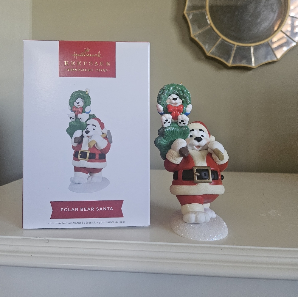2022 Polar Bear Santa Hallmark Keepsake Ornament